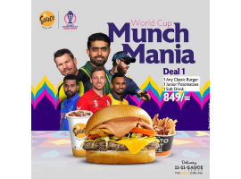 The Sauce Burger Cafe World Cup Deal 1 For Rs.849/-image-1548